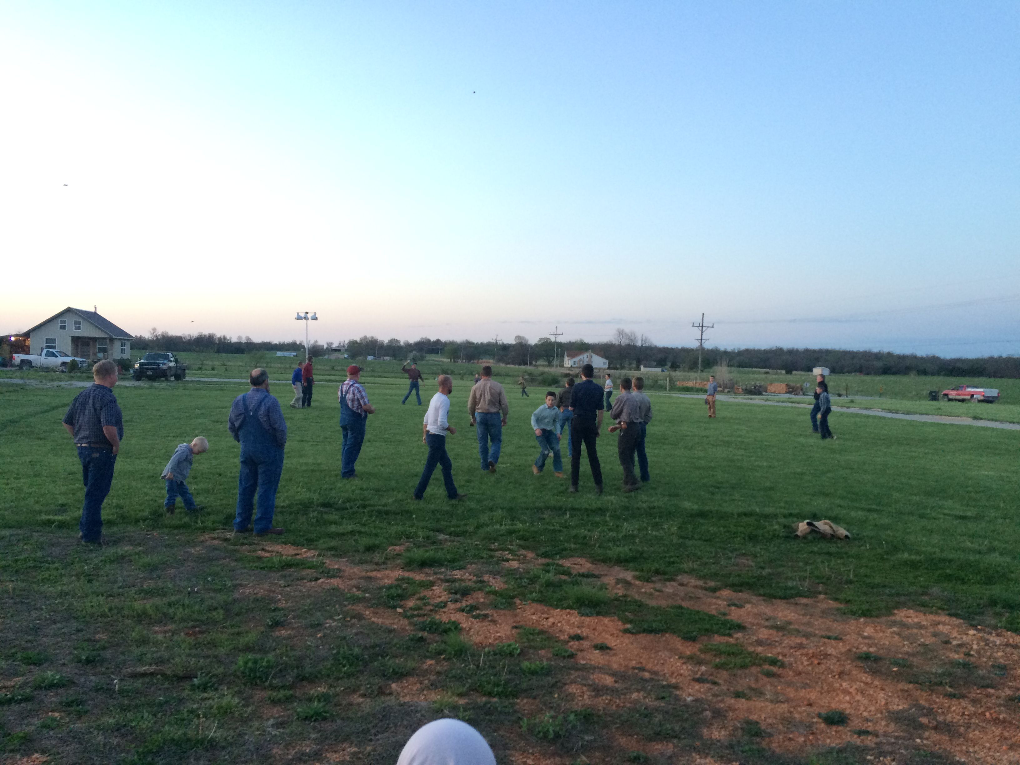 Children and Men playing ball